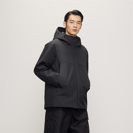 Gao Fan und Tian Xuning gleichen Stil Light Shell Black Gold Gänsedaunenjacke 5.0 Herren Daunenjacke 2025 neuer Stil Schwarz XL