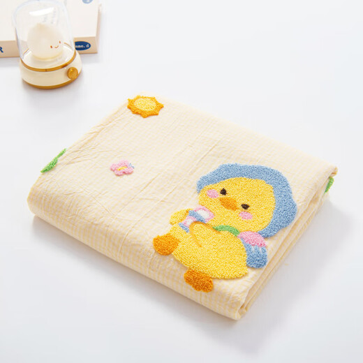 Kindergarten three-piece quilt set for children, pure cotton bedding, six-piece set for baby's entry into the kindergarten, crib nap quilt cover, bedding set, Yubao-Outing Duck, Class A standard multi-piece set, quilt cover 120*150cm