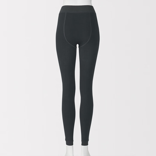MUJI Women's Fleece Lined Thick Leg Pants Leggings Women's Tights Warm 25th Autumn New Women's Clothing Dark Gray XL (Height 165-170 Hips 100-105)