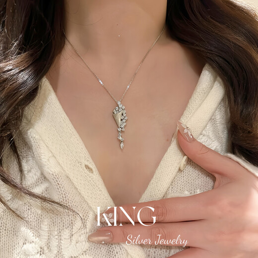 Unbranded star pendant hourglass | king silver jewelry 925 silver gold plated European and American style fashion light luxury temperament pure necklace with chain (chain length 50cm, you can pull it out at will)