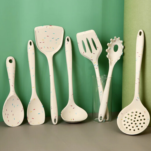 Yongfan German imported quality spoon kitchen kitchen supplies soup spoon spatula rice spoon kitchen utensils colander household kitchen utensils color line colander food grade silicone - family first choice