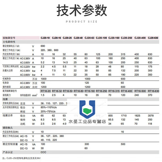 AC contactor CJ20-10/16/25/40/63/100/160/250/400/630A220V CJ20-630 380V