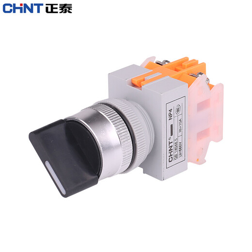 Chint (CHNT) second-speed rotary NP4-11X/21 push button switch self-locking knob switch one open and one closed 22mm black, red and green colors optional black