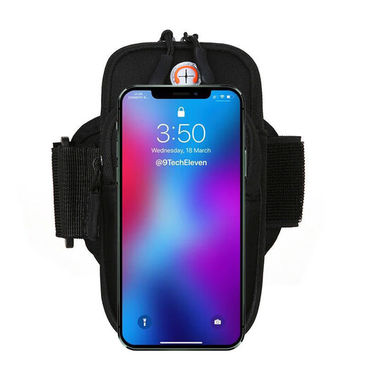 Lightweight and portable mobile phone arm bag outdoor unisex running arm strap arm bag fitness wrist bag mobile phone black arm bag