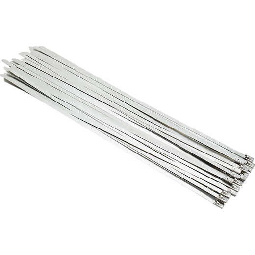 Kraftwell Autohebril 304 Cable de acero inoxidable Ataza de acero para el jardín Añebre al aire libre Bunding de fijación de cable Apriete 7.9*450 mm 20 piezas OT3294