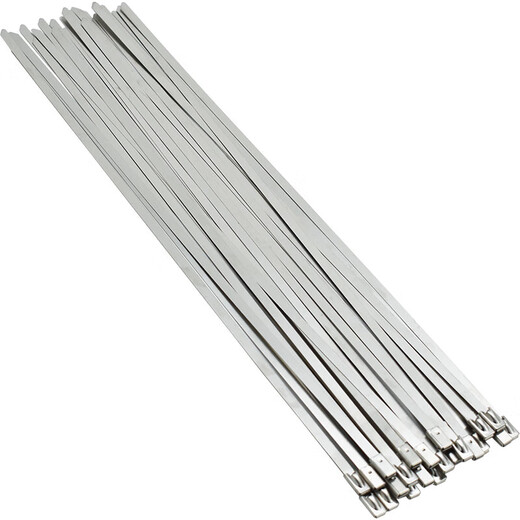 Kraftwell Autohebril 304 Cable de acero inoxidable Ataza de acero para el jardín Añebre al aire libre Bunding de fijación de cable Apriete 7.9*450 mm 20 piezas OT3294