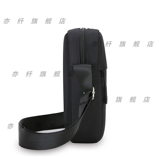 Qumuye's new men's crossbody bag waterproof Oxford cloth shoulder bag multi-compartment vertical mobile phone bag casual lightweight small backpack gray