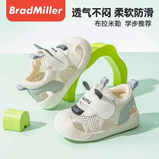 Bradmiller Baby Sandals Boy 2025 Sommer weicher Sohle Anti-Schlupf-Mesh Babyschuhe Kleinkind 0-1-2 Jahre alte Mädchen Sommerschuhe K98 Meter schwarz 13,5 innere Länge 13,5 cm Größe 18 für Fußlänge 13 cm geeignet 13 cm