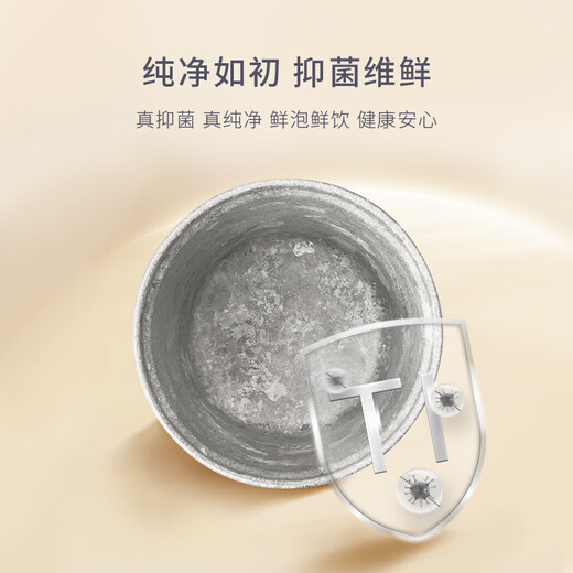 CHAGEE pure titanium cup 0-coated silver coffee cup outdoor camping double-layer insulated health tea cup New Year gift