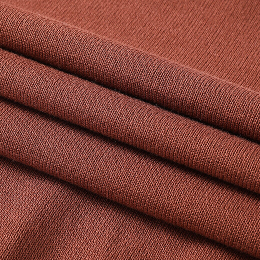 AK ARMY summer new American retro vintage knitted short-sleeved T-shirt men's Henry collar men's casual T-shirt brick red M