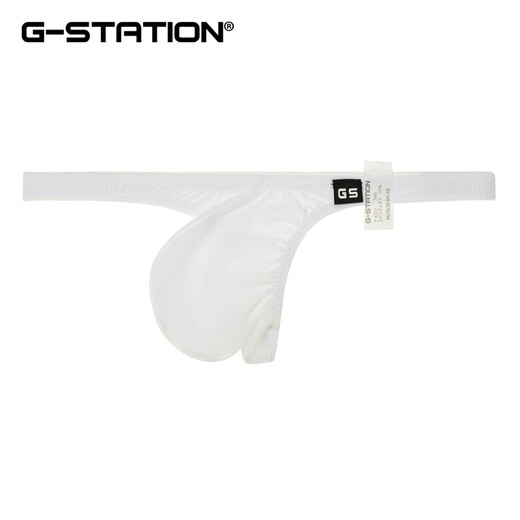 G-STATION high-end unlimited Japanese small style men's thong, smooth and skin-friendly, sexy tight low-waisted thong underwear, blue 2XL (for small sizes, it is recommended to go up 1-2 sizes)