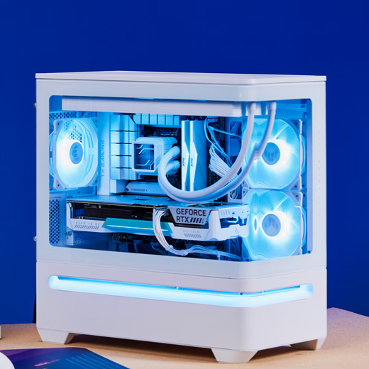 ASUS AP202 Lingguang Island suspended sea view room chassis, bottom suspension patented design/explosion-proof curved glass/tool-free disassembly/20G Type-C interface AP202 Lingguang Island white