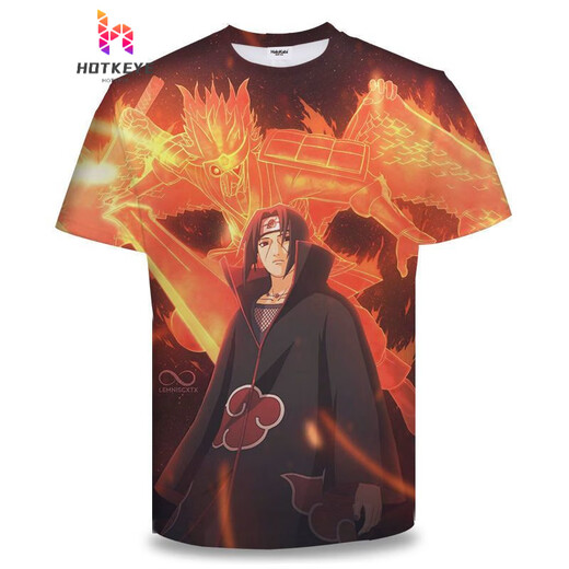 
Yamamori Nanshi 2025 short-sleeved Naruto anime series T-shirt 3D printed trendy casual tops Xiao Quan family photo TXU1504 S suitable for 80-90Jin [Jin equals 0.5 kg]