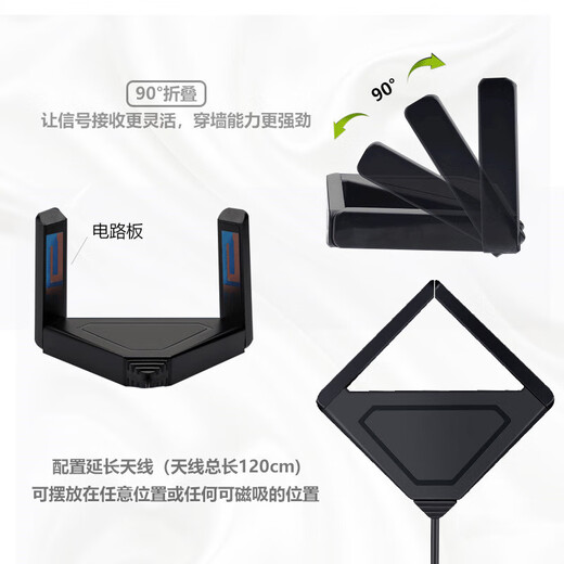 ASUS华硕Z690 X570 H610 B560 B760 Z790吹雪主板wifi蓝牙SMA延长天线 刀锋折叠12DB延长天线带磁