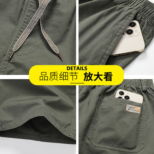 Sommer reines Baumwollhosen, die man losen Plus-Size-Casos-Shorts mittleren Alters mittleren Alters und jungen Menschen in der Plus-Größe hat [zweiteilig] 688 Dunkelgrau + 688 Black 2xl [130-150jin [Jin entspricht ca. 0,5 kg]]]