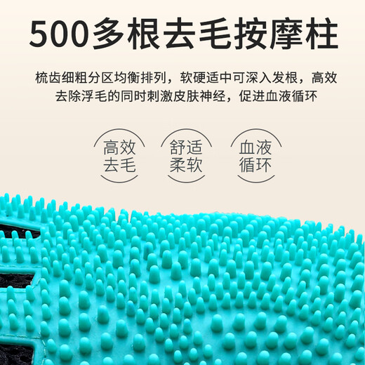 GERTHRON German cat grooming gloves, cat hair removal artifact, massage and combing, special dog hair removal brush, cat comb, pet brush, cat grooming glove for right hand - Lake Blue