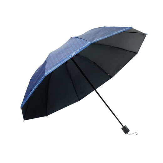 Rotblatt-Regenschirm 61 cm*10k dreifach Vinyl Regenschirm Männer und Frauen sonniger Regen Dual-Purple-Regenschirm 9227 Marine Blau