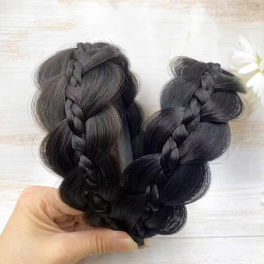 Jiaoxuefei Jiaoxuefei fishbone braid wig headband brown and black new twist braid hairpin hair bundle headband braided headwear