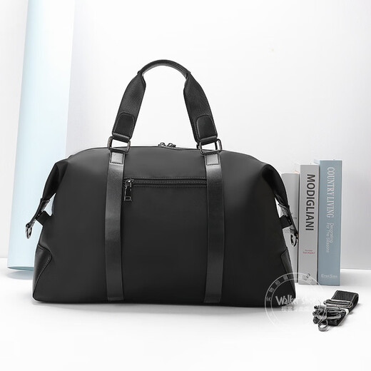 Walker Shop sac de voyage étanche grande capacité voyage d'affaires à courte distance sac à main sac de sport de fitness pour hommes sac à bandoulière multifonctionnel noir petite taille 29*19*49