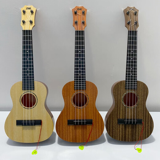 
GQP Children's Ukulele Small Guitar Large Size Playing Simulation Beginner Music Instrument Baby Music Toy Model Imitation Log 38cm