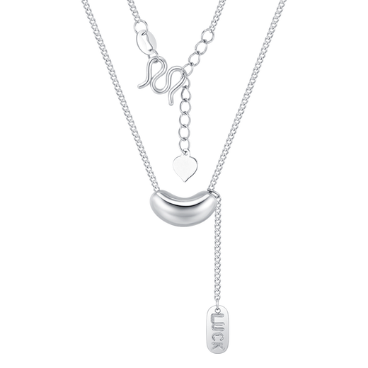 BOC Yijin pt950 Acacia platinum necklace, clavicle chain, platinum pendant, birthday and Valentine's Day gift for girlfriend and wife, platinum acacia set chain, weighing about 6.5g