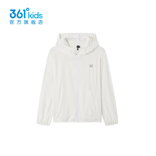 361 Children's clothing for boys and girls, hooded woven children's sun protection clothing, new summer thin coat, quick-drying skin clothing, sun protection clothing, original white 110