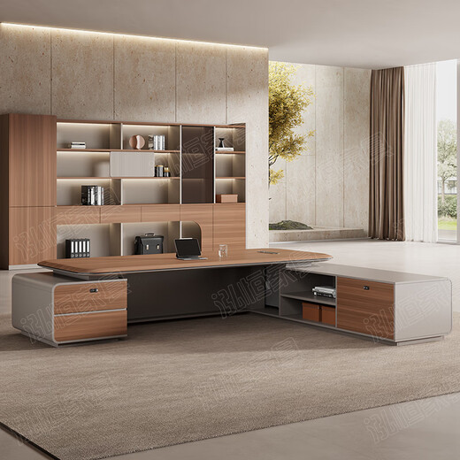 Hongheng boss desk office desk and chair combination simple and modern president desk leadership office furniture supervisor manager executive desk material sample