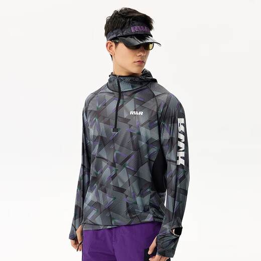 Zailu outdoor ice silk sun protection clothing men's summer breathable fishing clothing Ningye gray S S