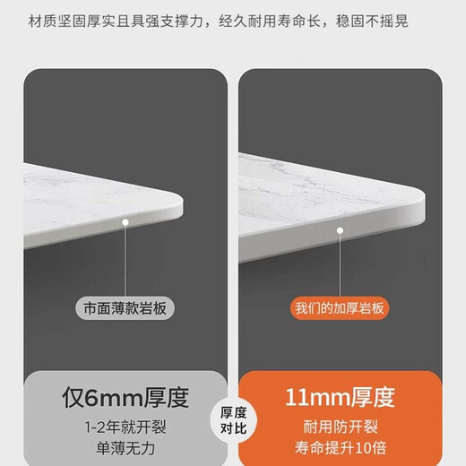 Yi Silin thickened slate countertop marble table top plate dining table panel coffee table table top kitchen sideboard table table leg 100*100cm square thick 11mm multi-color optional
