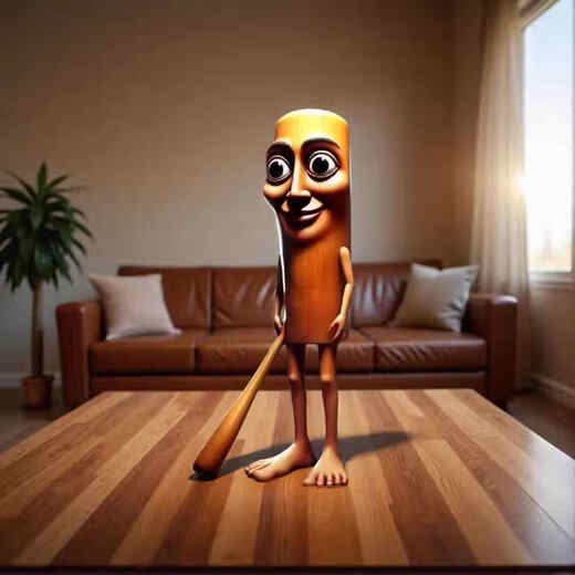 New Buddy le New Buddy3d Print Fremdgebirge und Meere Holzstock Figur Tungtungsahur Parodie AI Figur Abstrakte Spielzeug USA Tungtungtungsahur [Stick Man] 1