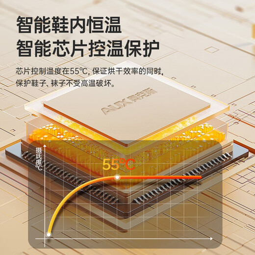 AUX shoe dryer student dormitory dryer fully automatic home quick-drying disinfection shoe dryer wet and dry dual-arm basic model fast drying 2025 new model - timed with 3 pairs of spare salt boxes