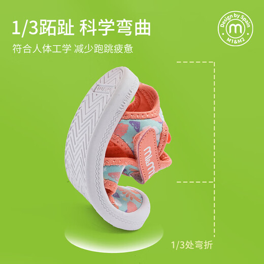 M1&M2 Spanish children's shoes, children's sandals, boys' new hollow wading shoes, summer girls' non-slip breathable and comfortable toe-cap, pink size 29, suitable for feet 18~18.5cm long