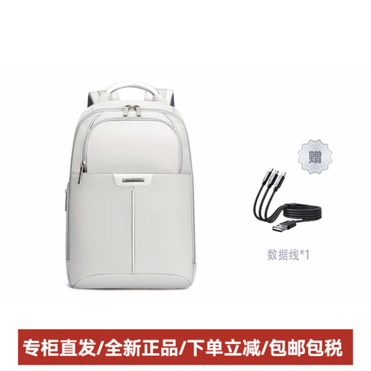 新秀丽（Samsonite）色通勤时尚简约聚酯纤维电脑包旅行包书包背包双肩包男女同款情侣 基础装(包+吊牌)