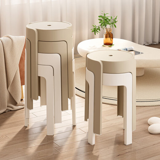 
Full-pin House Stool Household Plastic Stool Cooked Glue Stool Round Stool Thickened Stool Stool Standable Windmill Stool Dining Stool High Stool