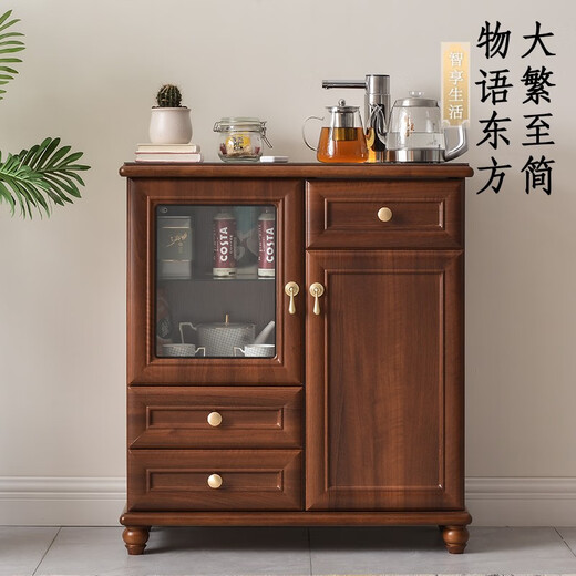 笛妹实木茶吧机家用全自动一体柜2024新款中式客厅消毒柜子智能饮水机 9902现代白 冰温热