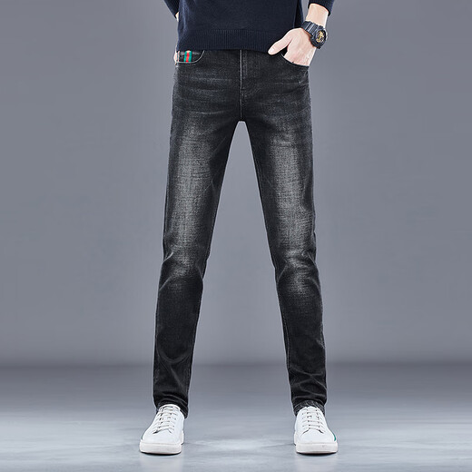 Falamone Armani Herrenkleidung 2025 Sommer High-End-Herrenkleidung Jeans schlanke elastische Beine reine Baumwolle lässige lange Hosen Armani 9923 Modelle 28 Zwei Fuß-Eins