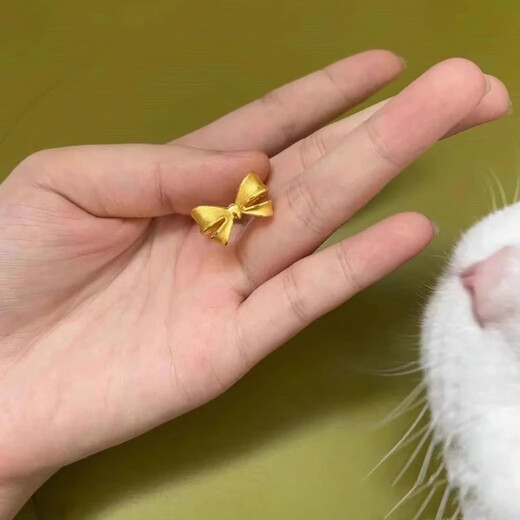 Half Vietnamese sand gold ring for women, butterfly ending ring, girl gift, high-end niche, simple and fashionable gift for girlfriend, bow ring