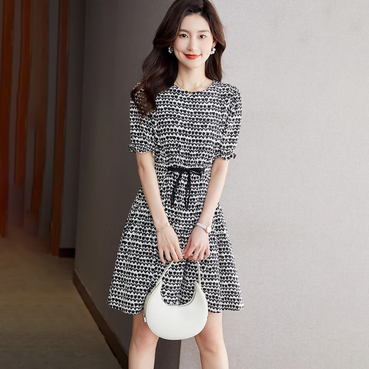 Ehangy国际大牌高端轻奢连衣裙夏季女2025年新款真丝桑蚕丝时尚气质裙子 碎花色 L 【高端礼盒】
