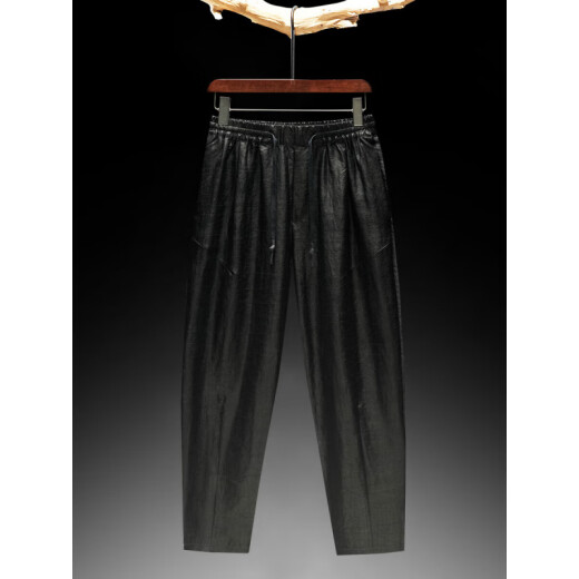 
Sulai Xiang Yunsha casual pants for men in summer Chinese style men Xiang Yunsha mulberry silk trousers loose large size wide-leg pants black trousers 9226 M Recommended 100 to 115 Jin [Jin equals 0.5 kg]