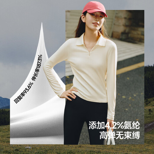 Beneunder bottoming shirt women's POLO collar half zipper muscle base autumn style inner long-sleeved T-shirt cotton feel elastic soft skin SF028