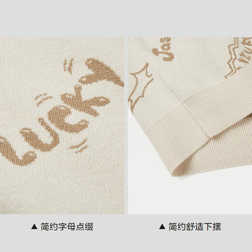 HLA Heilan long-sleeved sweater men's fashionable jacquard pullover comfortable warm long-sleeved sweater for men