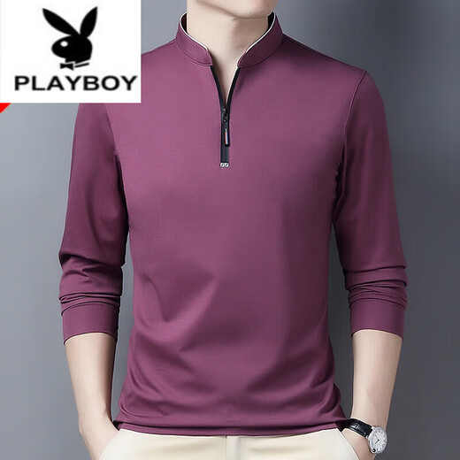 Playboy (Playboy) Pure Cotton Cotton Fot Functed Cancual Funcual Thin Funt Top Летняя весенняя осень зимняя зима средних лет.