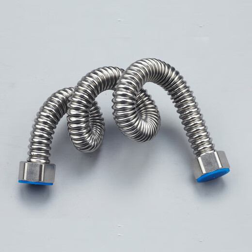 Masfor 304 stainless steel corrugated water inlet pipe water heater hot and cold water pipe explosion-proof and leak-proof metal water supply hose 40cm