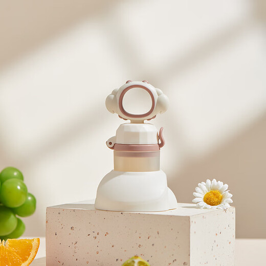 Baby food bite bag Fruit and Vegetable Silicone extrusion molar stick teether baby eating fruit supplementary utensils for home white without base 1 pack