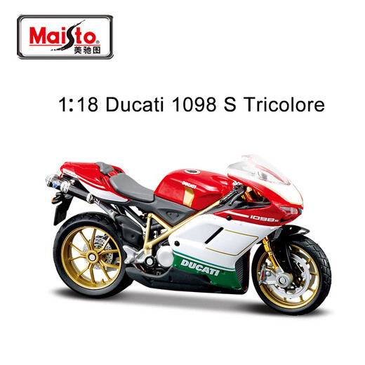 Meichi Picture Maisto Meichi Picture 1:18 Модель мотоцикла Kawasaki Ducati BMW Спортивный автомобиль Имитационный орнамент Ducati 1098stricolore
