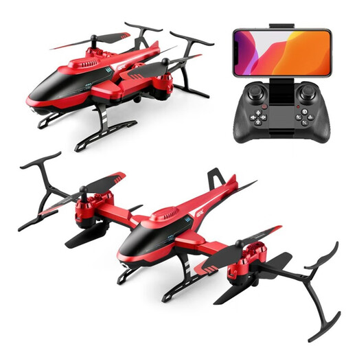 Remote-controlled aircraft armed helicopter model aircraft drone children's simulation combat aircraft toy model Folding helicopter high-end version-blue Standard single electric + remote control battery
