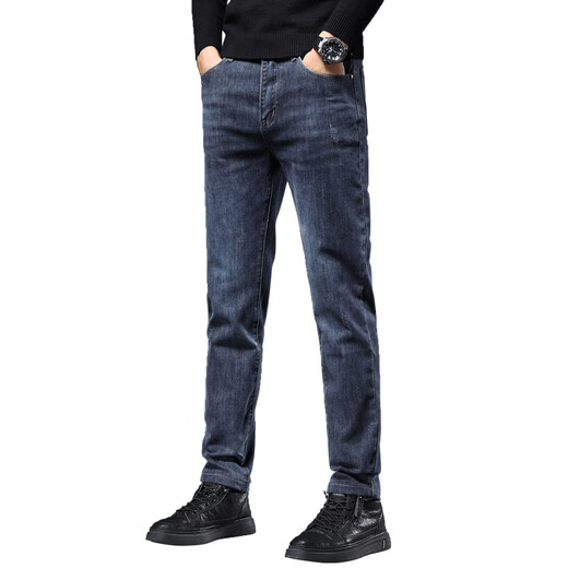Romon Yanxuan Automne New Style Jeans pour les hommes Stretch Slim Straight Men's Pants Trendy Casual and Polylemle Pantal