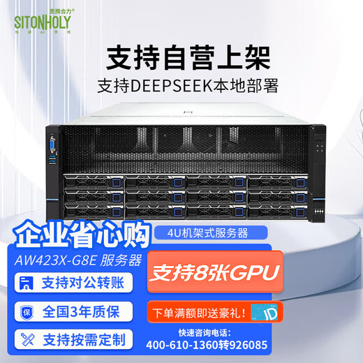 STEN HELI AW423X-G8E AMD8 CARD RTX5090/4090/A6000 Deep Learning GPU Rack Server 32B/70B/671B Lokal eingesetztes AI-Training Inferenz Host 2 AMD 7f72 48 Kerne 3,2 GHz 64G