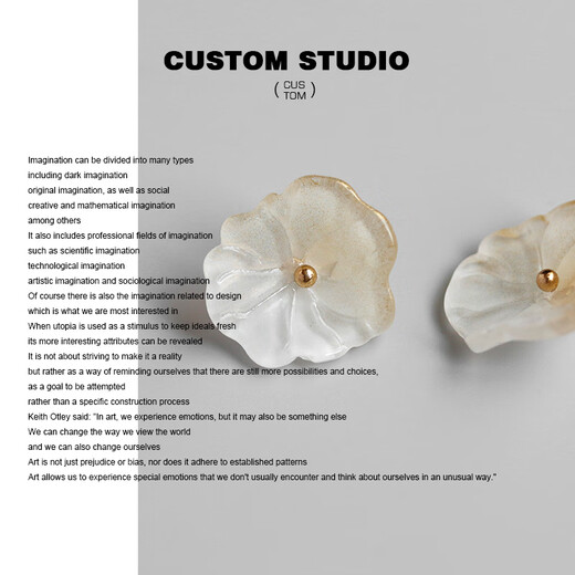 Jiyu Lotus Leaf Irregular Flowers Jade Buttons Designer Accessories Cheongsam Hanfu Shirt Decorative Buttons Cuffs White Gradient Apricot 5pcs 1pc
