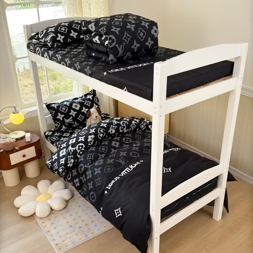 2025 new school season skin-friendly cotton breathable printed aloe vera cotton four-piece set student children dormitory bed three-piece set Superstar skin-friendly fabric moisture-absorbent and breathable bed sheet style 1.8 four-piece set-quilt cover 180x220